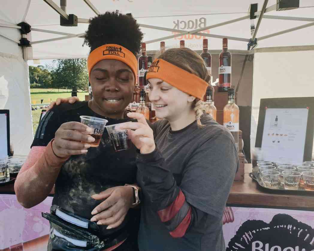drinking black tower wine after tough mudder london south