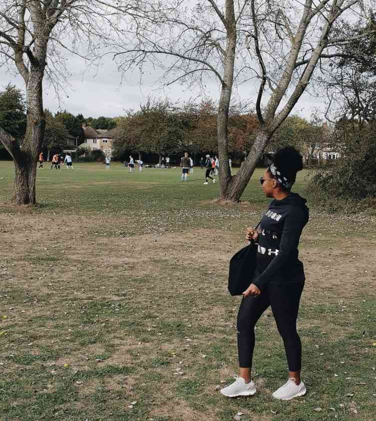 stretching my legs in roding valley recreation ground