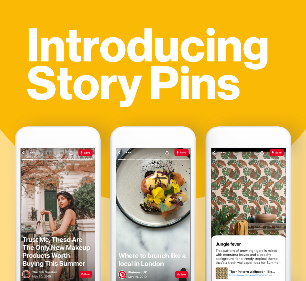introducing story pins graphic