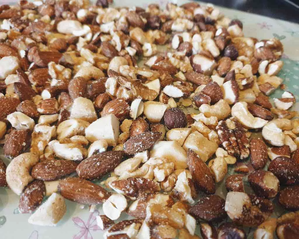 chopped mixed nuts for coconut grain free granola recipe