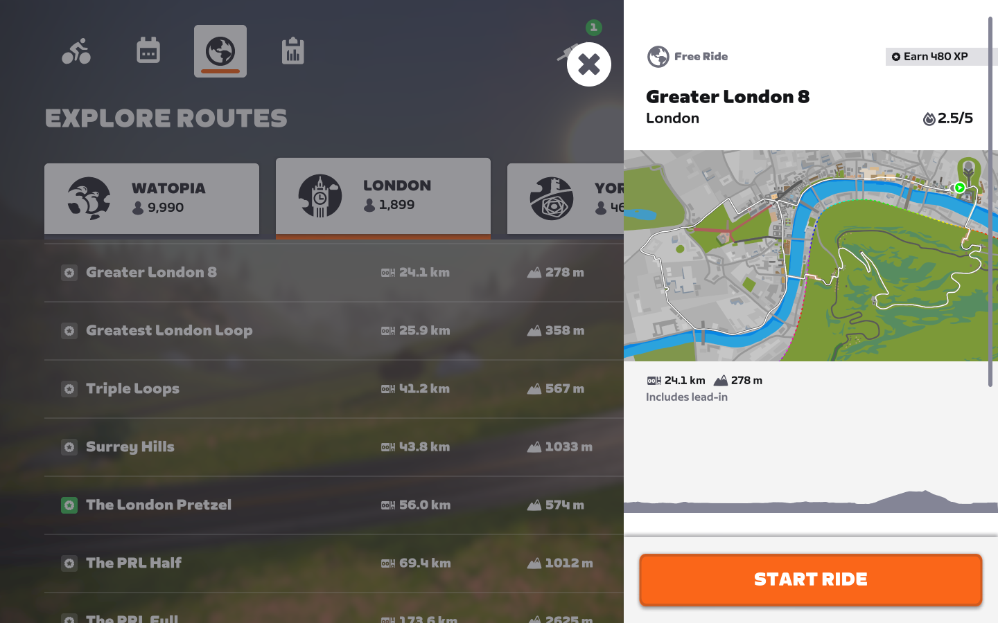 A Lot Of Zwift Routes Have a "Lead-in"